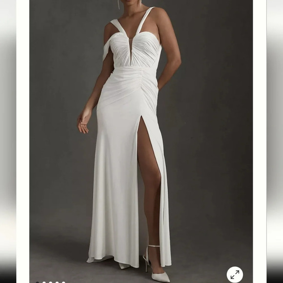 BHLDN Dresses & Skirts - NWT BHLDN Rish Cleo Wedding Gown White Size 4 Ivory Bridal Special Occasion